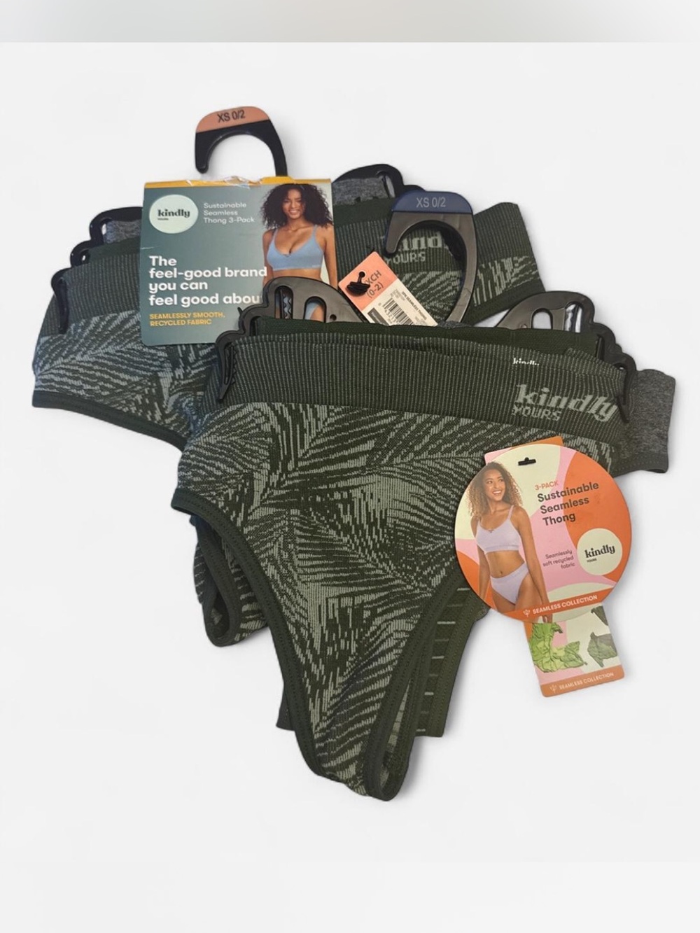 Kindly Yours Seamless Thong Bundle - Olive Green